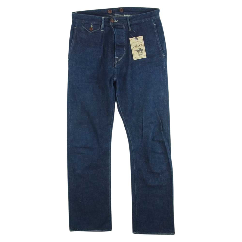 ORGUEIL オルゲイユ OR-1050A Denim Trousers デニム トラウザーズ パンツ コットン 日本製 インディゴブルー系 31【中古】