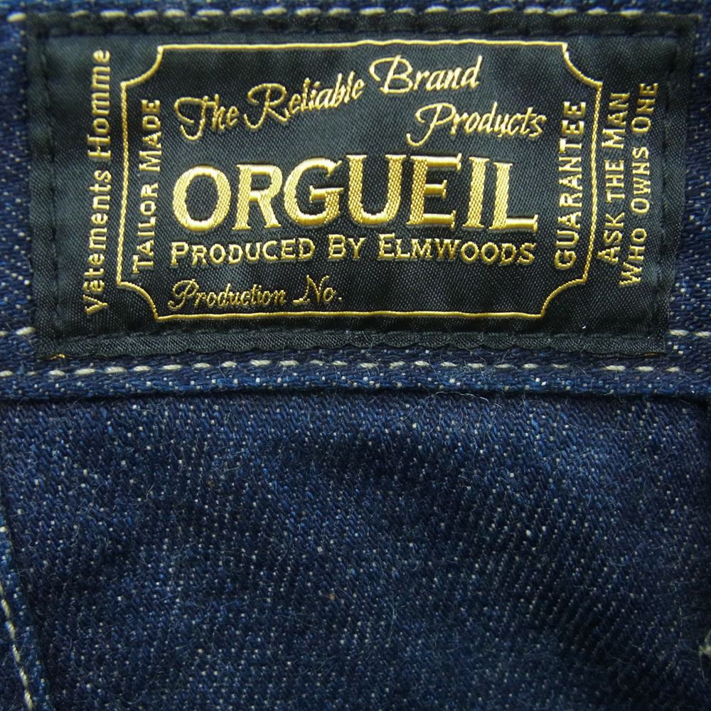 ORGUEIL オルゲイユ OR-1050A Denim Trousers デニム トラウザーズ パンツ コットン 日本製 インディゴブルー系 31【中古】