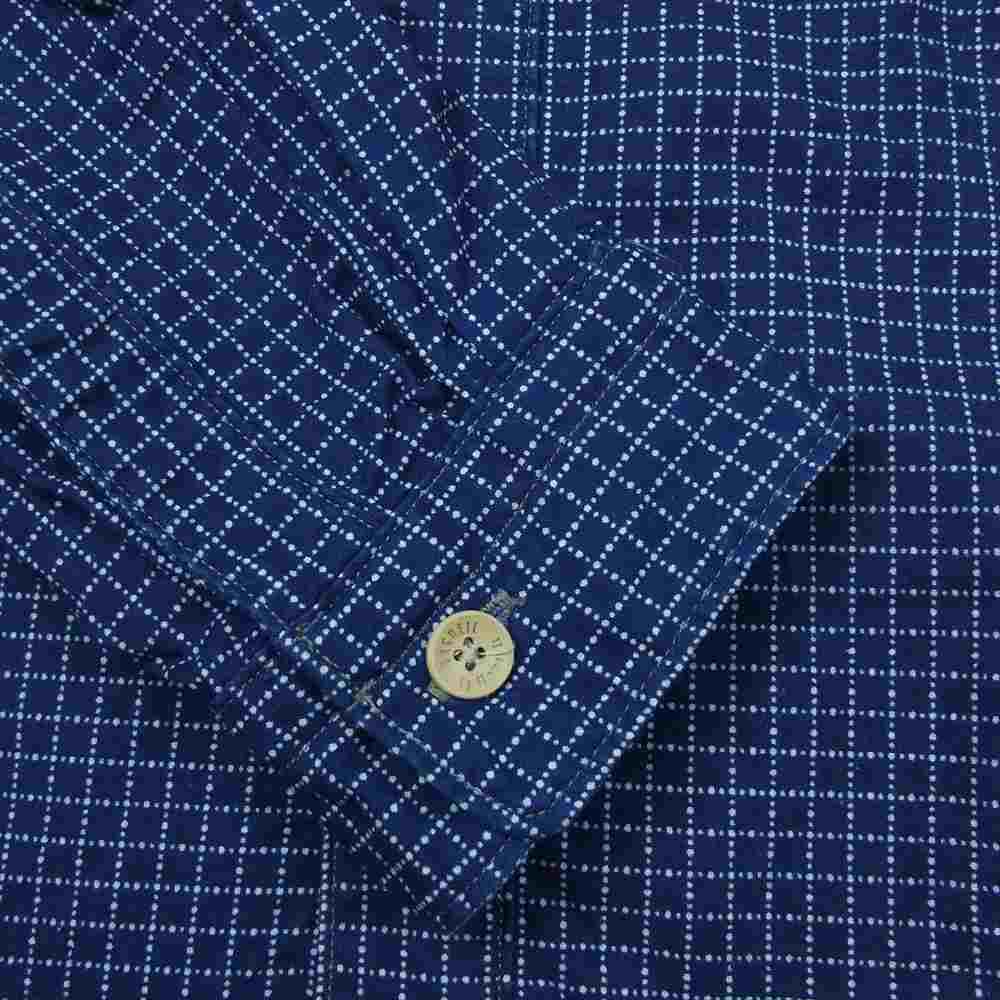 ORGUEIL オルゲイユ OR-5058 Wabash Work Shirt ウォバッシュ ワーク 長袖 シャツ ネイビー系 38【美品】【中古】