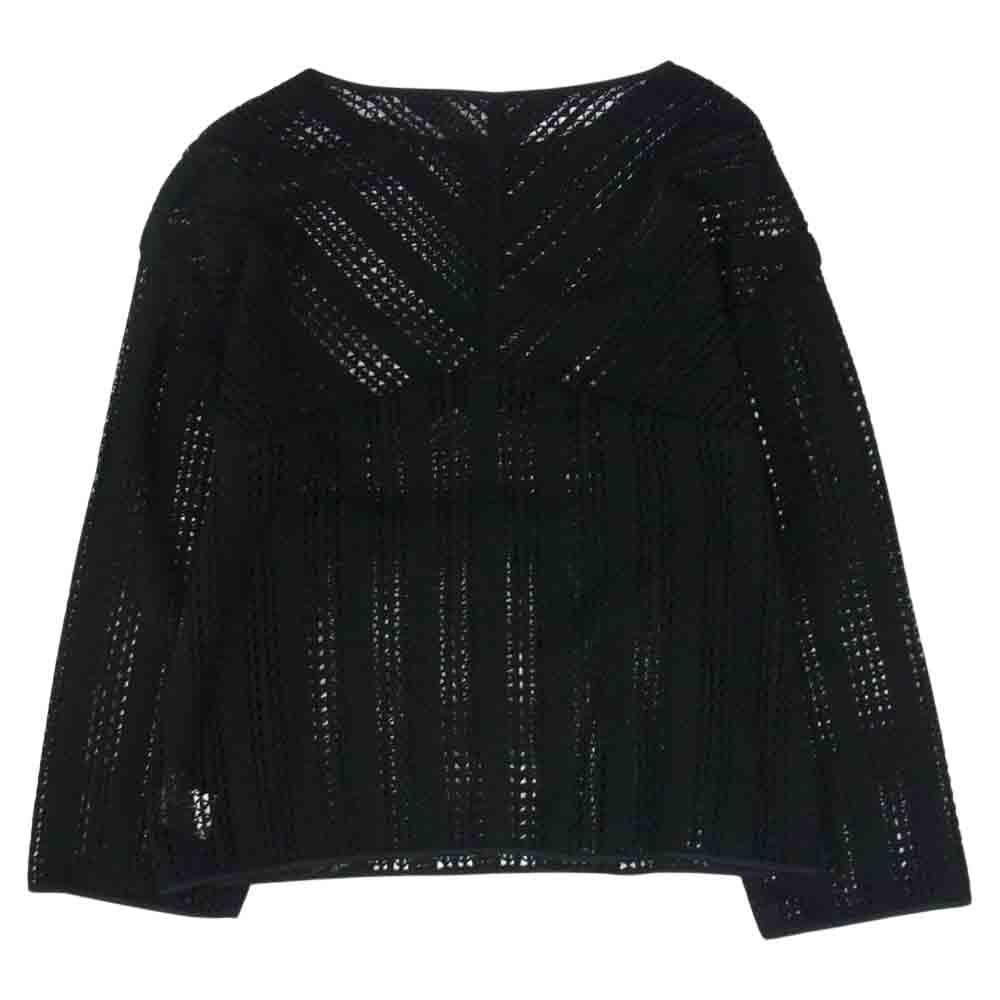 MACPHEE マカフィー 12-01-22-01531 ラッセル レース ボートネック ブラウス  ブラック系 36【極上美品】【中古】