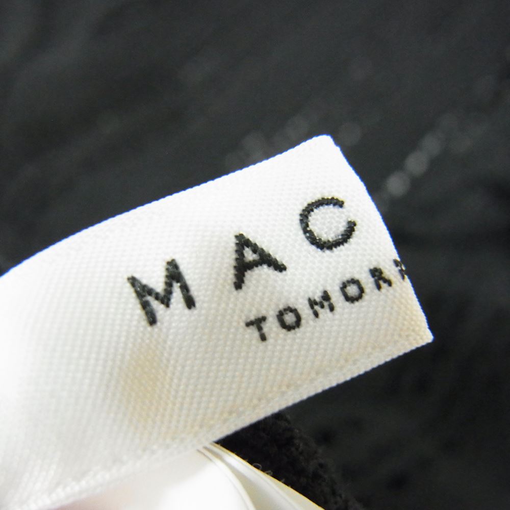 MACPHEE マカフィー 12-01-22-01531 ラッセル レース ボートネック ブラウス  ブラック系 36【極上美品】【中古】