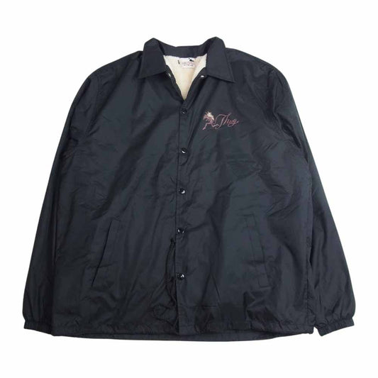 GANGSTERVILLE ギャングスタービル MANHATTAN CLUB COACH JACKET マンハッタン クラブ コーチ ジャケット ブラック系 L【美品】【中古】