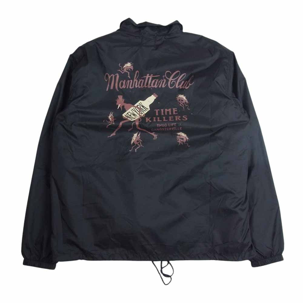 GANGSTERVILLE ギャングスタービル MANHATTAN CLUB COACH JACKET マンハッタン クラブ コーチ ジャケット ブラック系 L【美品】【中古】