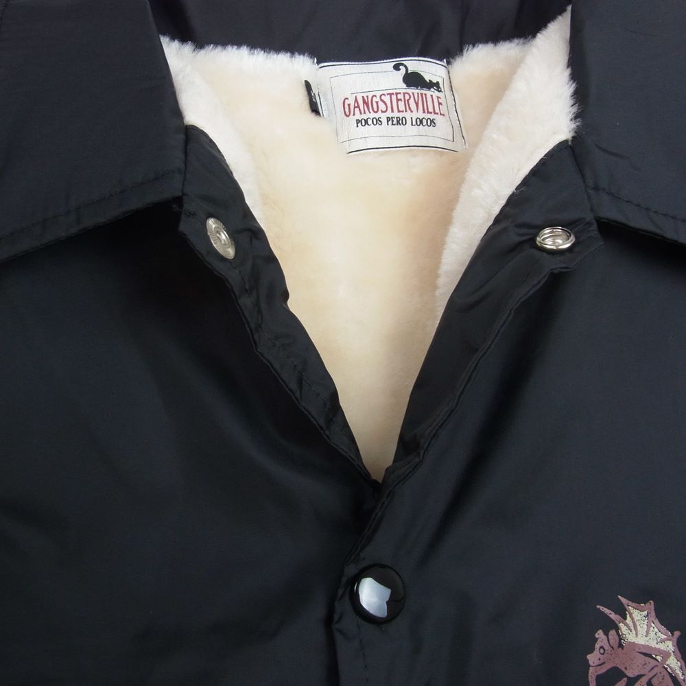 GANGSTERVILLE ギャングスタービル MANHATTAN CLUB COACH JACKET マンハッタン クラブ コーチ ジャケット ブラック系 L【美品】【中古】