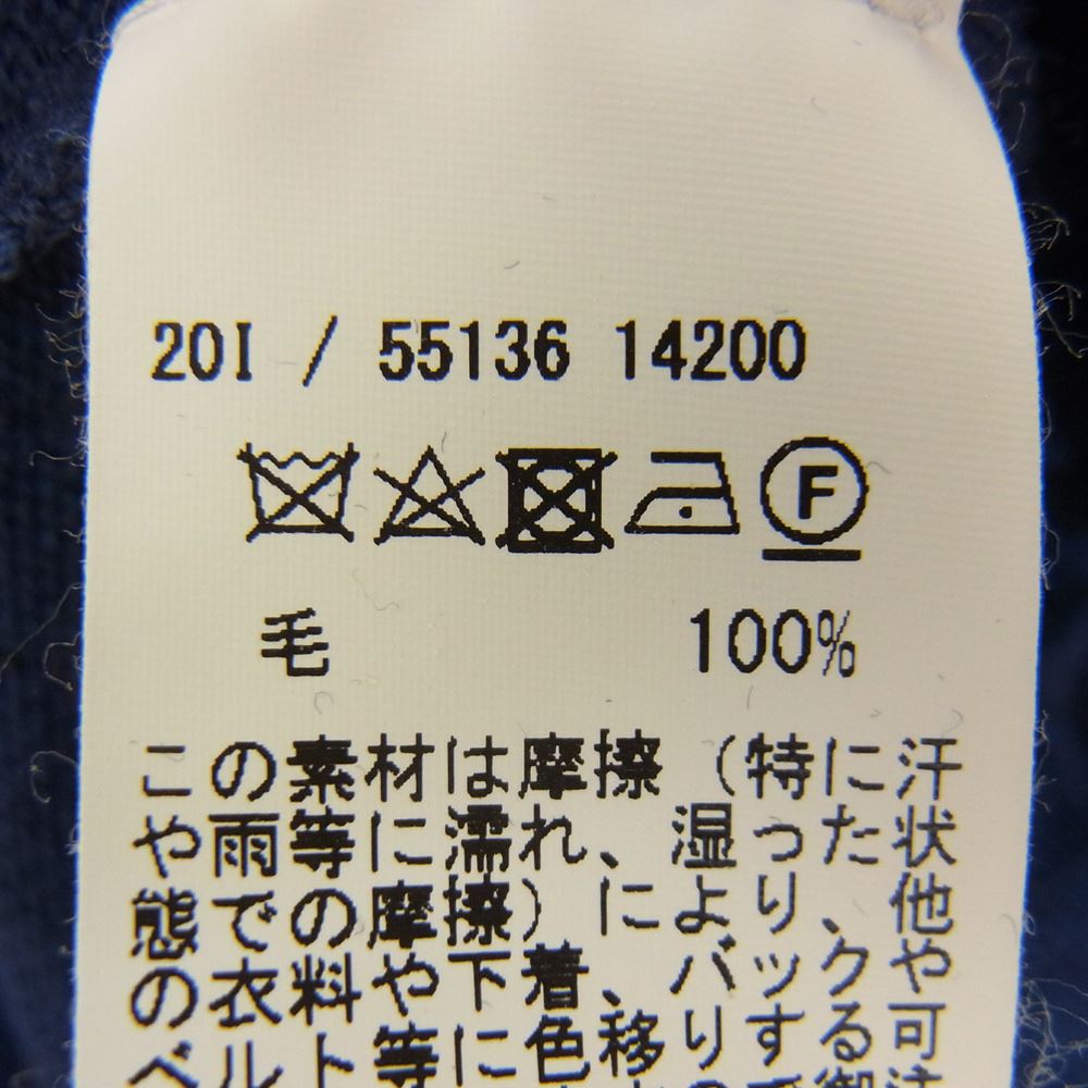 グランサッソ 55136 14200 イタリア製 モックネック ウール ニット セーター ネイビー系 サイズ表記無【中古】