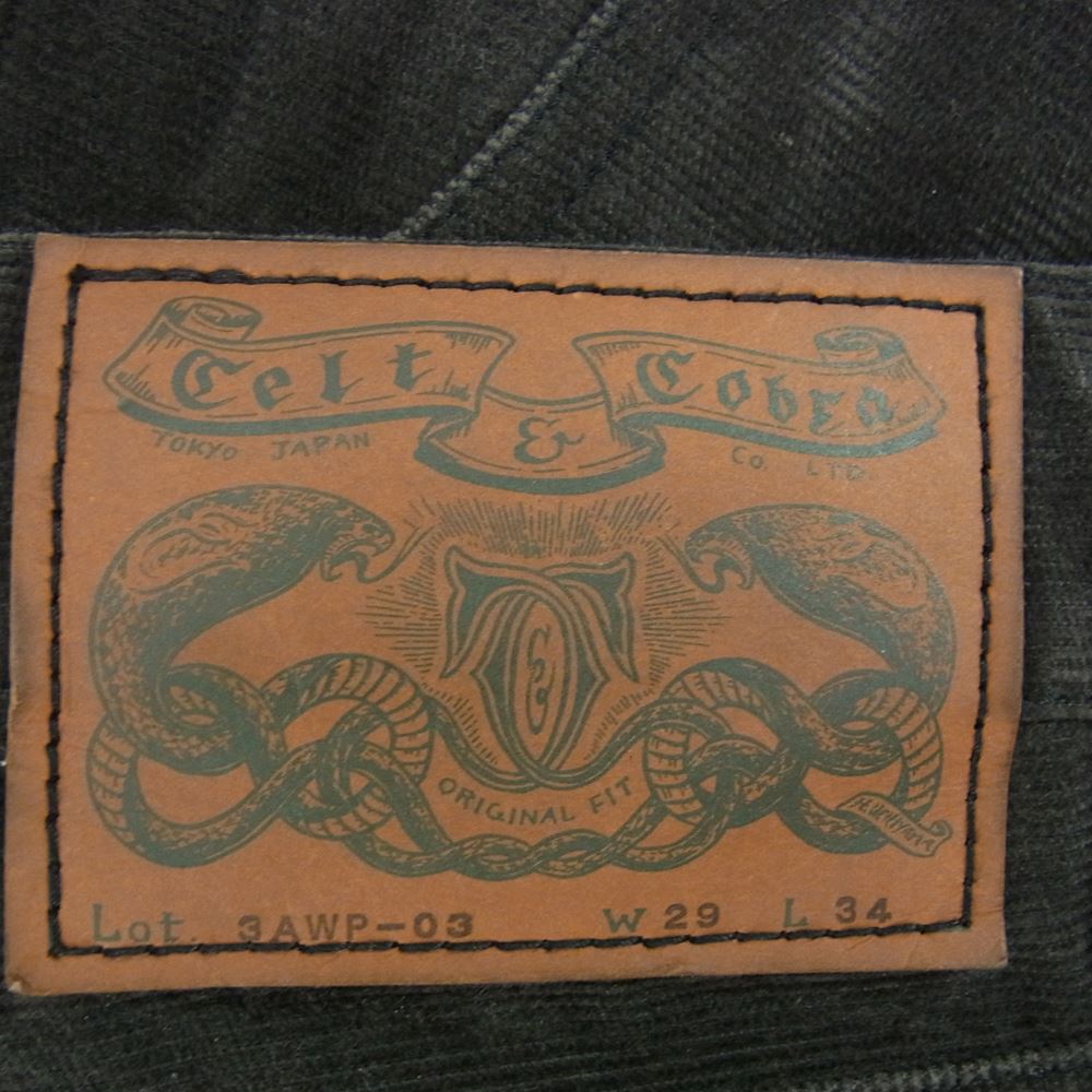 Celt&Cobra ケルト&コブラ 3AWP-03 ボタンフライ コーデュロイ パンツ グレー系 29【中古】