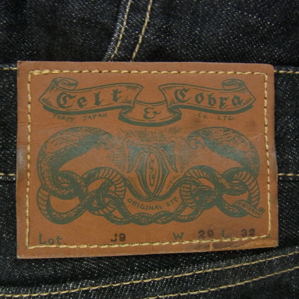 Celt&Cobra ケルト&コブラ J9 スカルボタン リベット デニム パンツ ブラック系 29【中古】