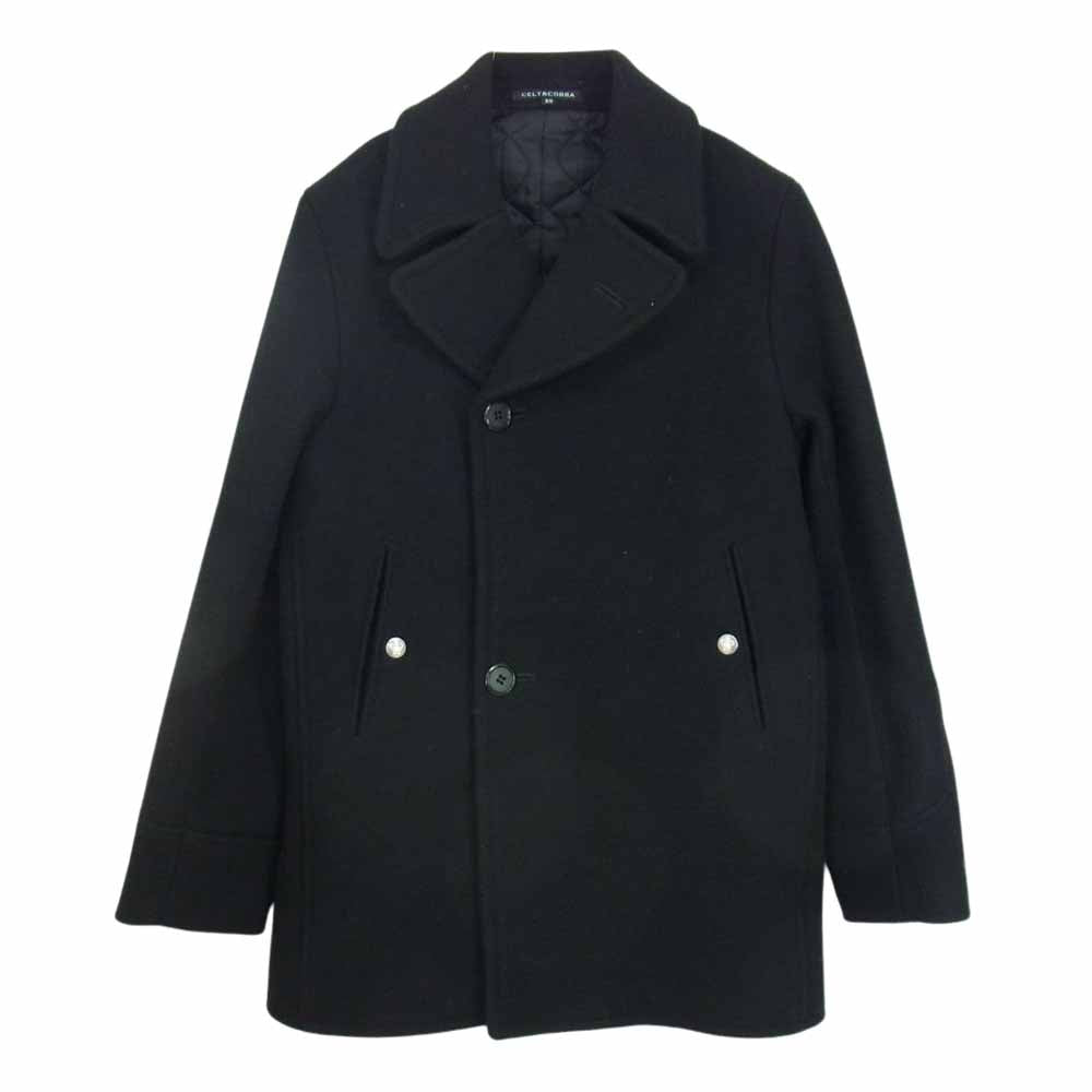 Celt&Cobra ケルト&コブラ スカルボタン ウール Pコート ジャケット ブラック系 XS【中古】