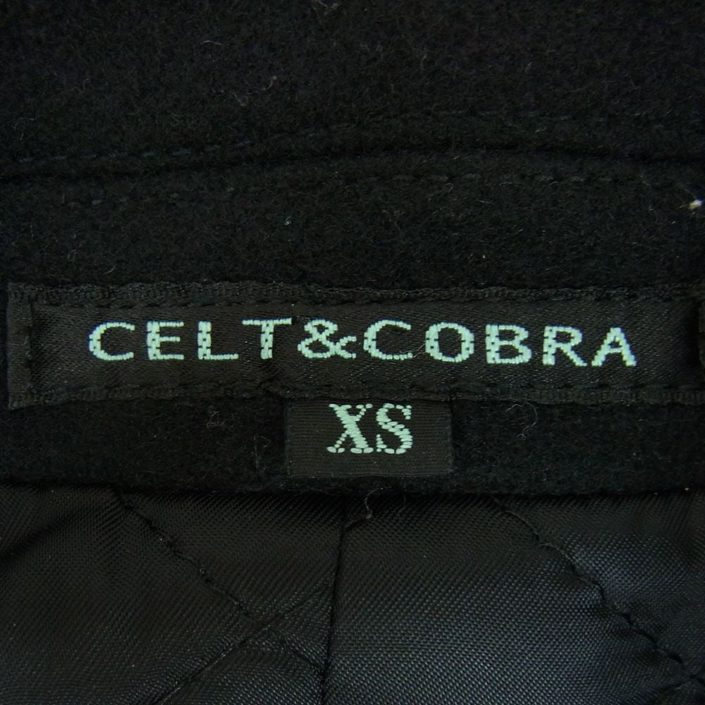 Celt&Cobra ケルト&コブラ スカルボタン ウール Pコート ジャケット ブラック系 XS【中古】