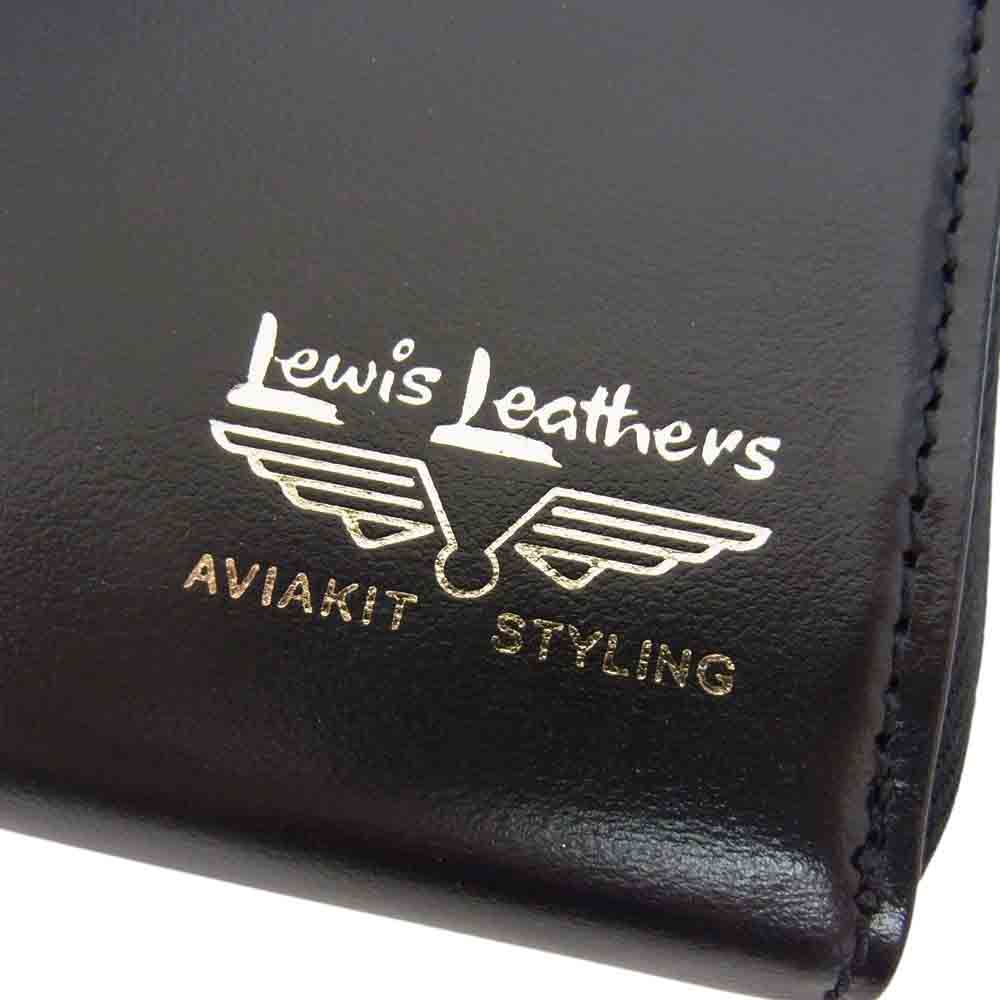 Lewis Leathers ルイスレザー × PORTER ポーター WALLET レザー ファスナー 二つ折り ブラック系【新古品】【未使用】【中古】