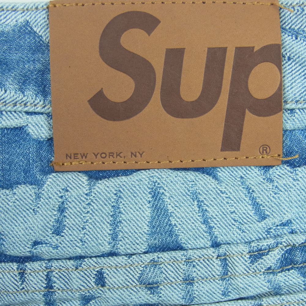 Supreme シュプリーム 22SS Fat Tip Jacquard Regular Jean ファット ティップ ジャカード デニム パンツ インディゴブルー系 30【美品】【中古】