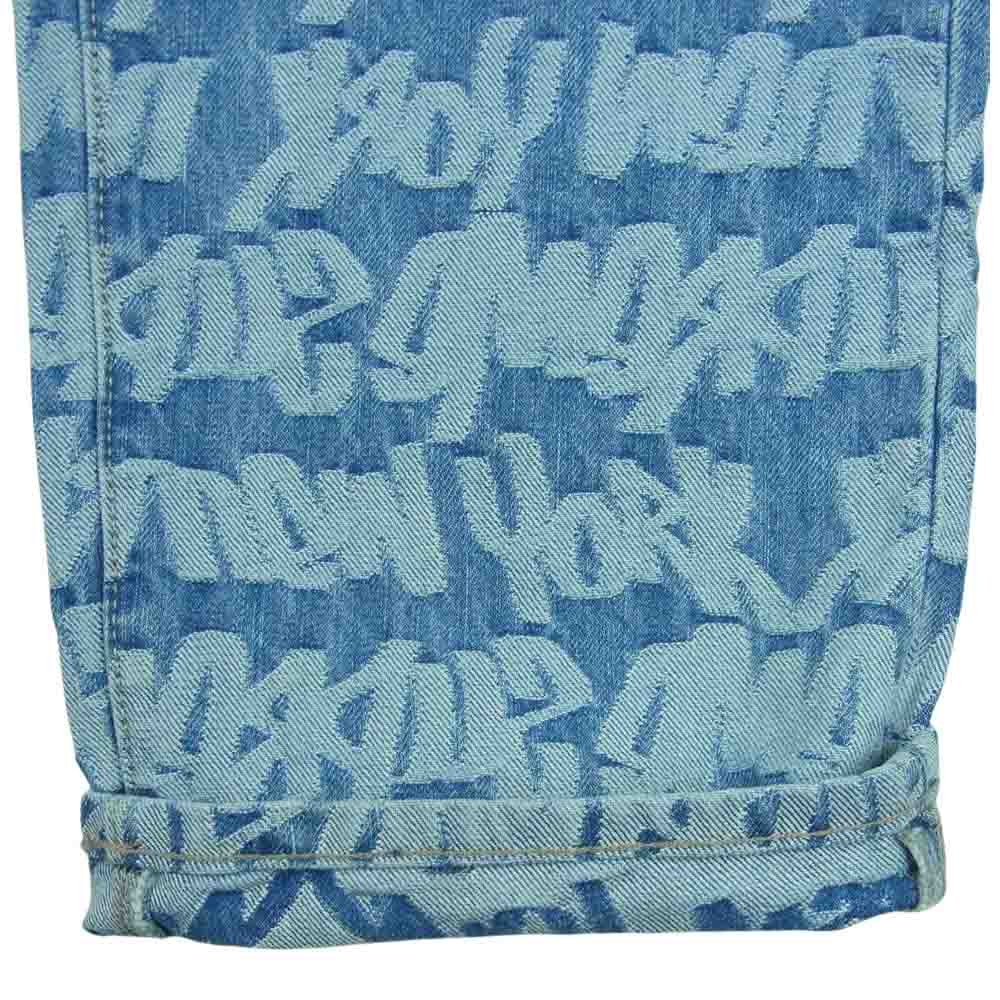 Supreme シュプリーム 22SS Fat Tip Jacquard Regular Jean ファット ティップ ジャカード デニム パンツ インディゴブルー系 30【美品】【中古】