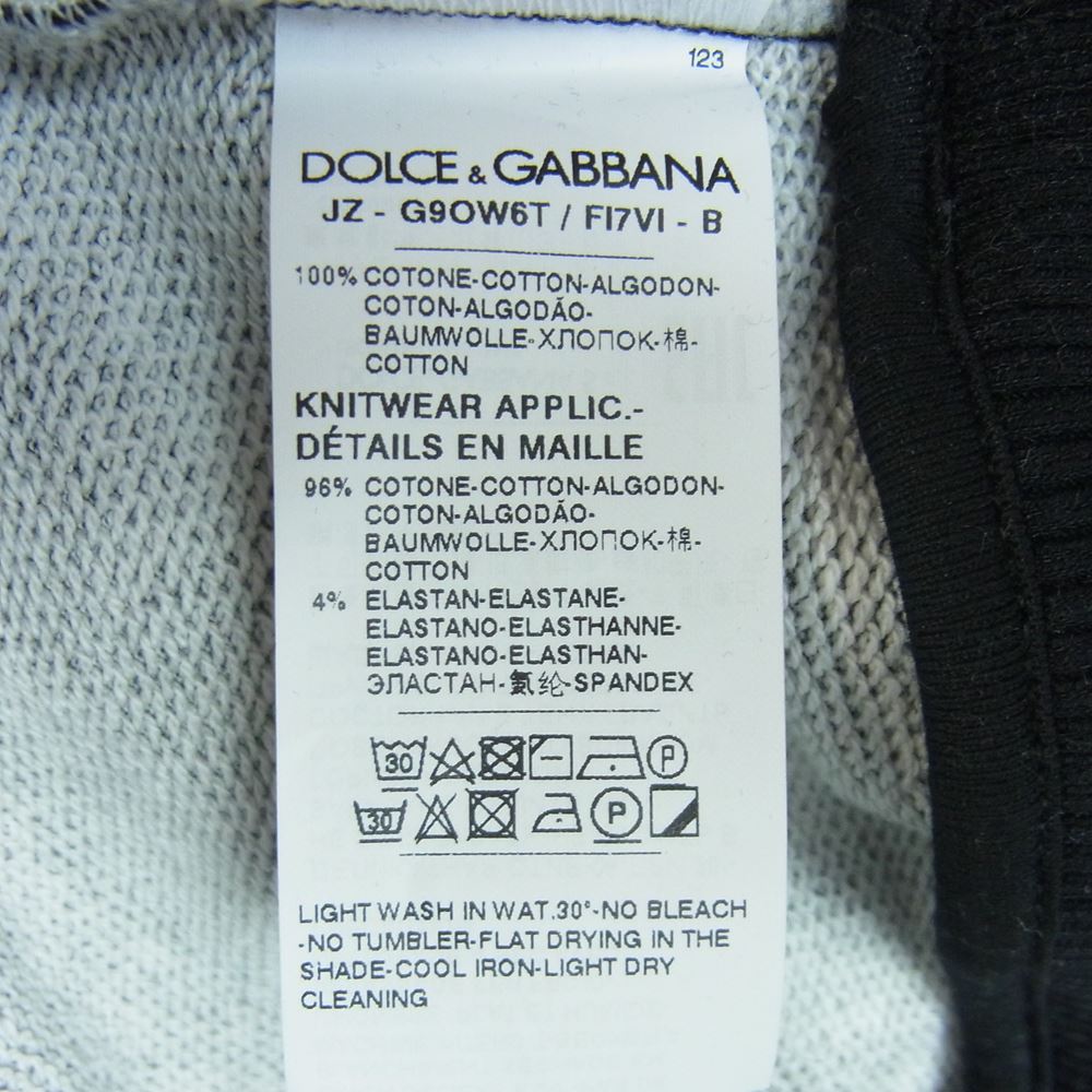 DOLCE&GABBANA ドルチェアンドガッバーナ G9OW6TFI7VI 国内正規品 pin-up print cotton sweater ピンナップ コットン セーター スウェット 黒よりのダークグレー系 46【極上美品】【中古】