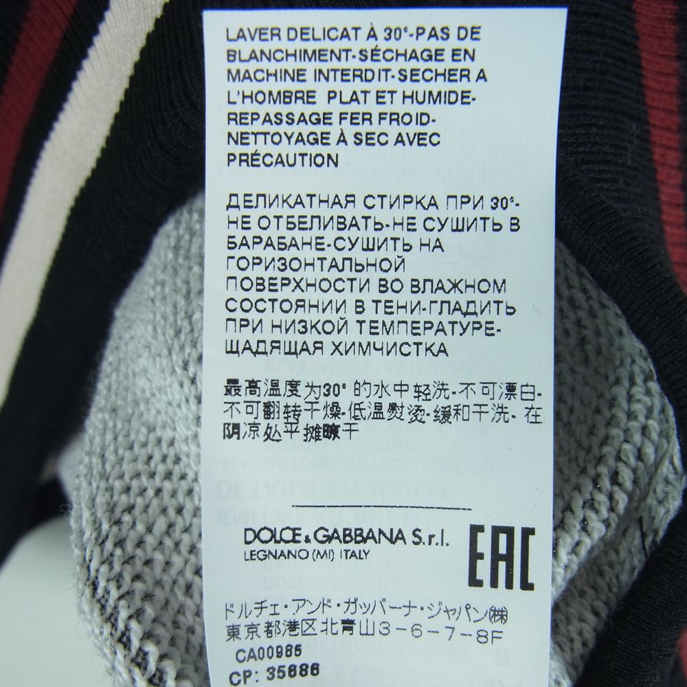 DOLCE&GABBANA ドルチェアンドガッバーナ G9OW6TFI7VI 国内正規品 pin-up print cotton sweater ピンナップ コットン セーター スウェット 黒よりのダークグレー系 46【極上美品】【中古】
