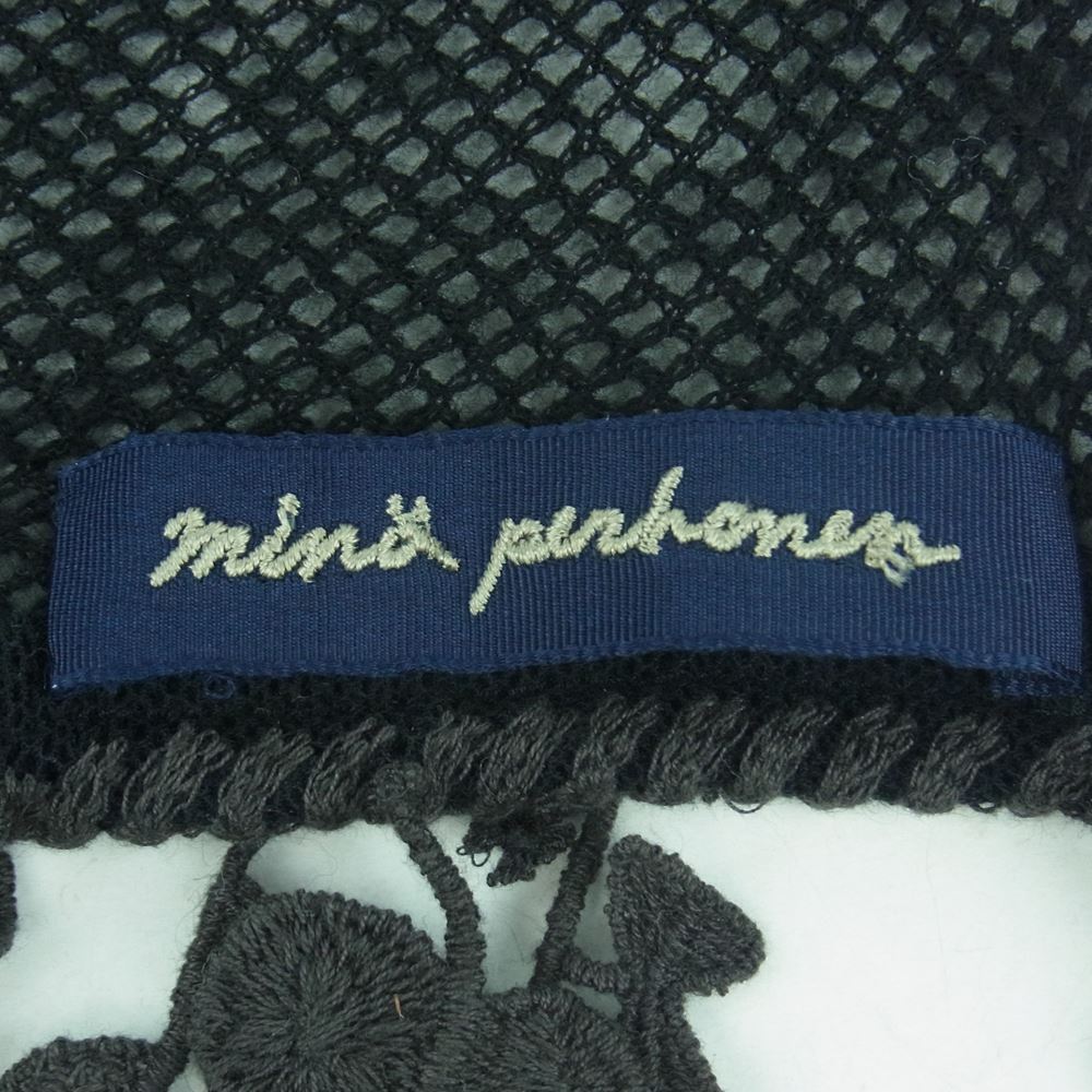 mina perhonen ミナペルホネン xa7063 forest parade フォレストパレード ストール カシミヤ 日本製 ブラック系【中古】