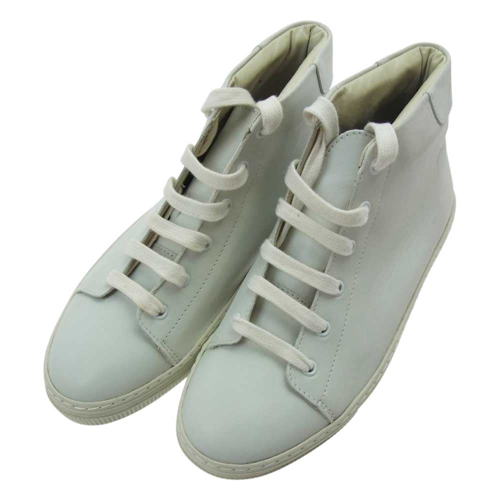 A.P.C. アーペーセー PXALF-H56029 ホワイトレザー ハイカット スニーカー 41【中古】
