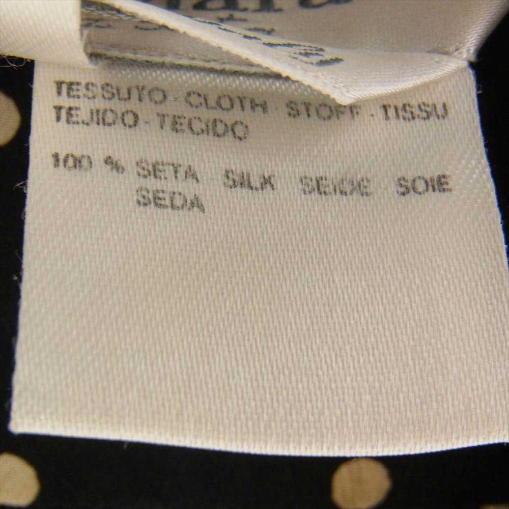 MAX MARA マックスマーラ イタリア製 シルク100％ ドット 比翼 ロングシャツ ワンピース ブラック系【中古】