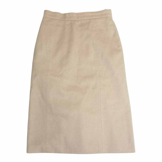 MAX MARA マックスマーラ 白タグ 国内正規品 イタリア製 11061873 キャメル サイドスリット タイトスカート ベージュ系【中古】