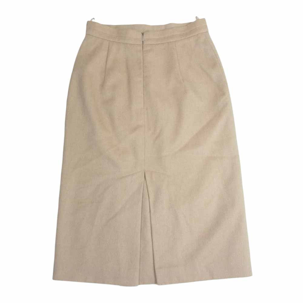 MAX MARA マックスマーラ 白タグ 国内正規品 イタリア製 11061873 キャメル サイドスリット タイトスカート ベージュ系【中古】