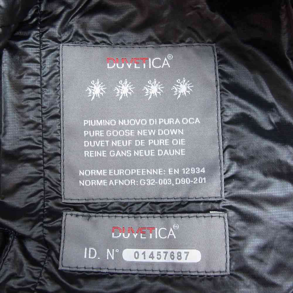 DUVETICA デュベティカ コンパクト ダウンジャケット スタッフバッグ付 ブラック系 40【美品】【中古】