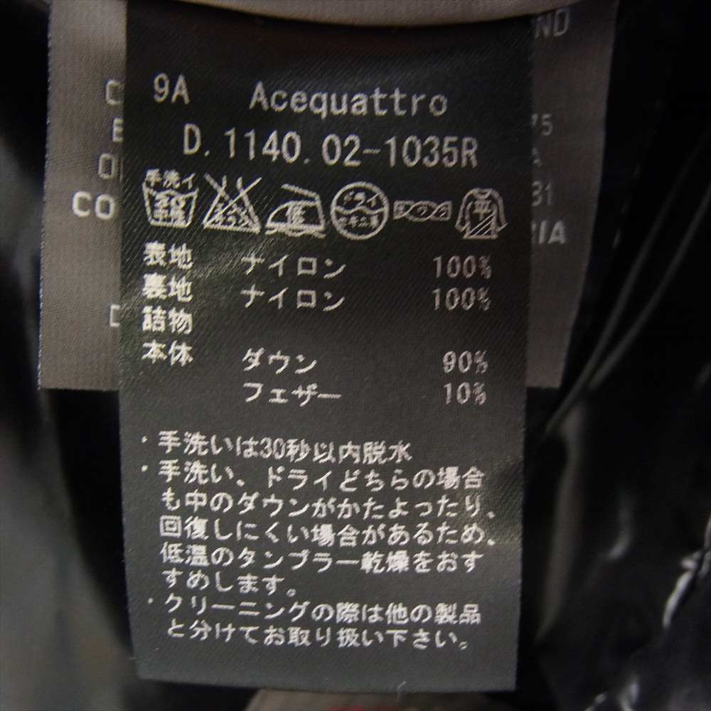 DUVETICA デュベティカ ACE ダウンコート  ブラック系 40【美品】【中古】