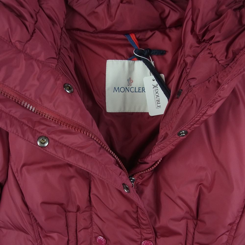 MONCLER モンクレール 116347 PHALENE ファレーヌ ダウン コート ジャケット ルーマニア製 赤紫系 1【美品】【中古】
