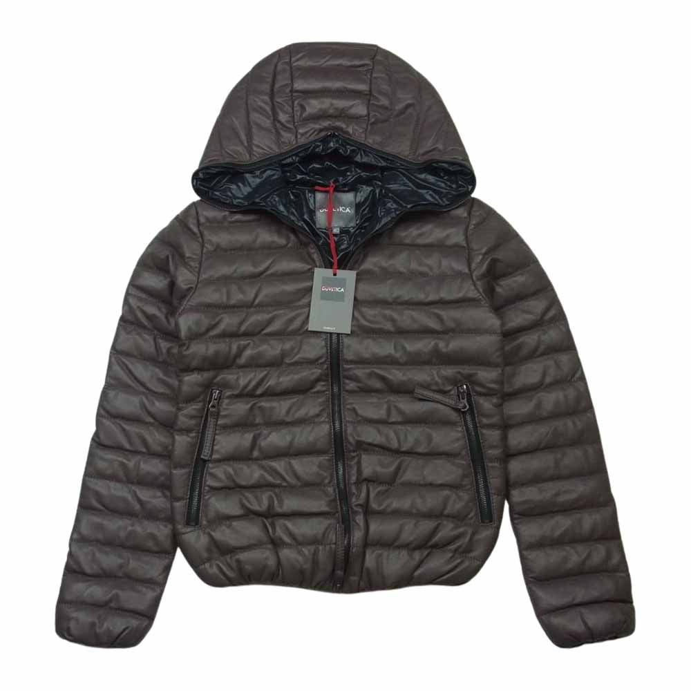 DUVETICA デュベティカ 01259854 MESSENEDUE レザー ダウン コート ジャケット ブラウン系 223-BANBI 40【新古品】【未使用】【中古】