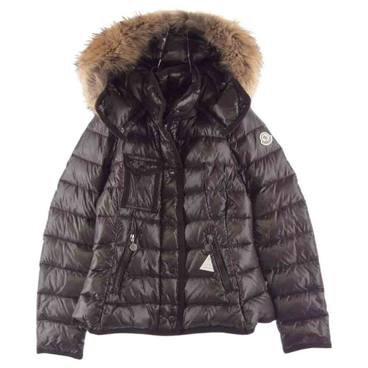 MONCLER モンクレール ARMOISE アルモワーズ 着脱可能 ファーフード付き ダウンジャケット ブラック系 2【美品】【中古】