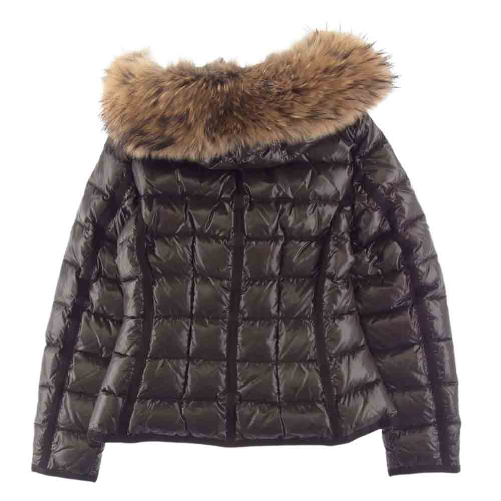 MONCLER モンクレール ARMOISE アルモワーズ 着脱可能 ファーフード付き ダウンジャケット ブラック系 2【美品】【中古】