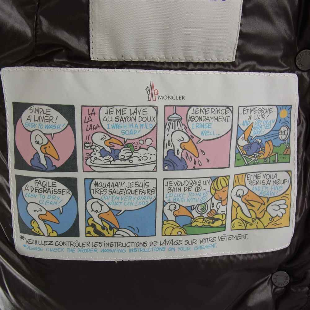 MONCLER モンクレール ARMOISE アルモワーズ 着脱可能 ファーフード付き ダウンジャケット ブラック系 2【美品】【中古】