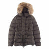 MONCLER モンクレール GENE ファー付き ダウンコート カーキ系【美品】【中古】