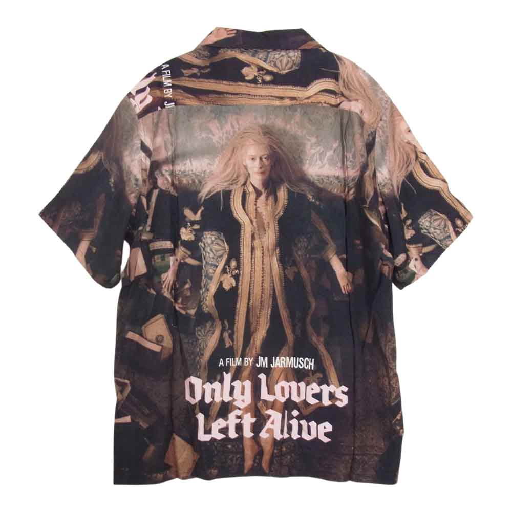 WACKO MARIA ワコマリア ARMUSCH-WM-HI04 JIM JARMUSCH ジム・ジャームッシュ HAWAIIAN SHIRT TYPE 2 ハワイアン 半袖 シャツ ブラック系 XL【極上美品】【中古】