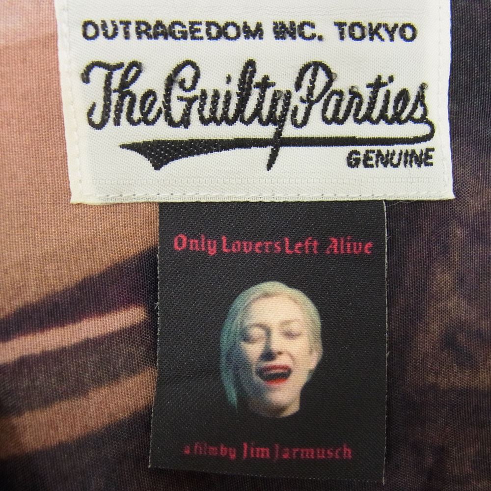 WACKO MARIA ワコマリア ARMUSCH-WM-HI04 JIM JARMUSCH ジム・ジャームッシュ HAWAIIAN SHIRT TYPE 2 ハワイアン 半袖 シャツ ブラック系 XL【極上美品】【中古】
