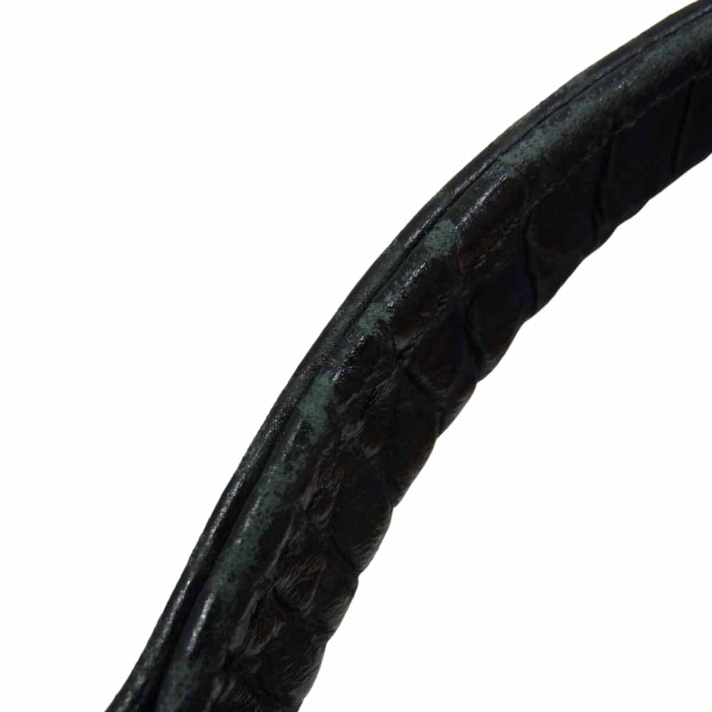 Orobianco オロビアンコ 千鳥切替 型押し レザー トートバッグ ブラック系【中古】