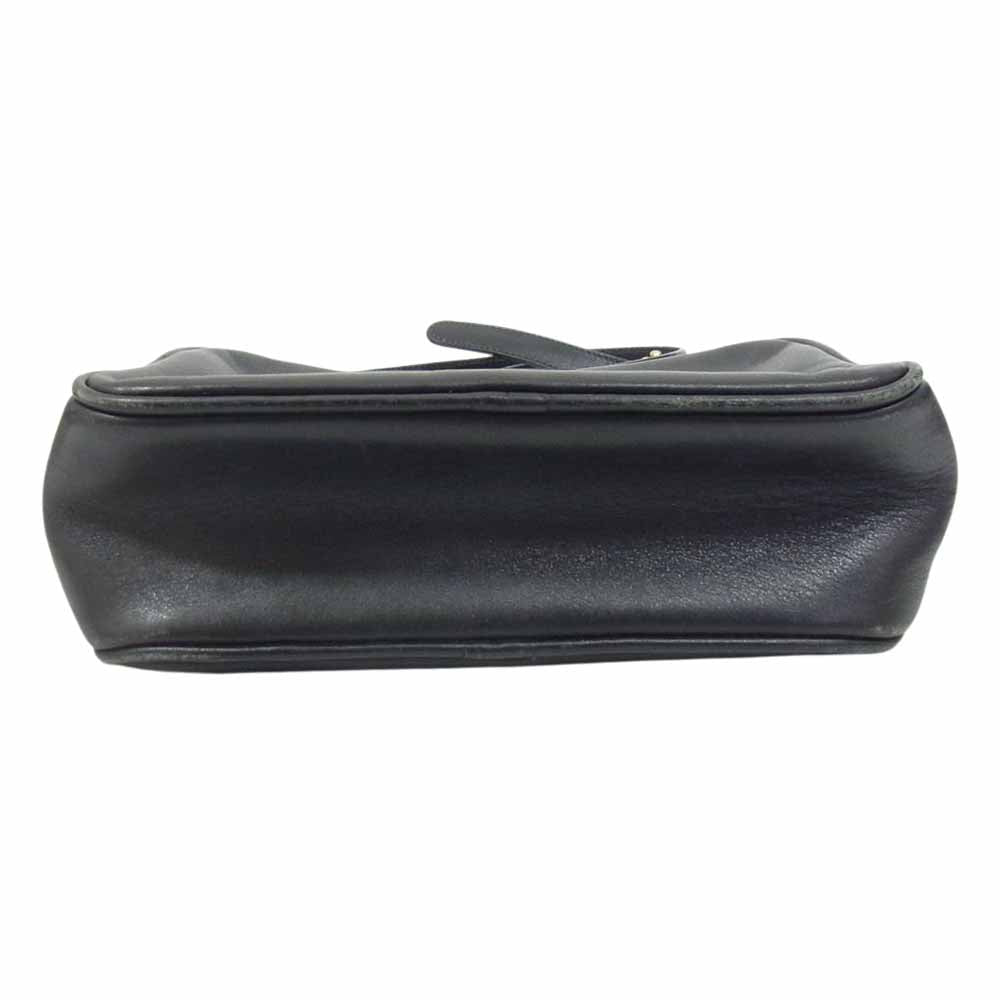 CELINE セリーヌ ヴィンテージ オールド トリオンフ ブラゾン レザー ショルダーバッグ ダークブラウン系【中古】