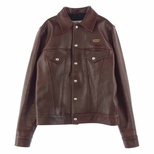 Lewis Leathers ルイスレザー Western jacket  シープ スキン ブラウン系 36【美品】【中古】