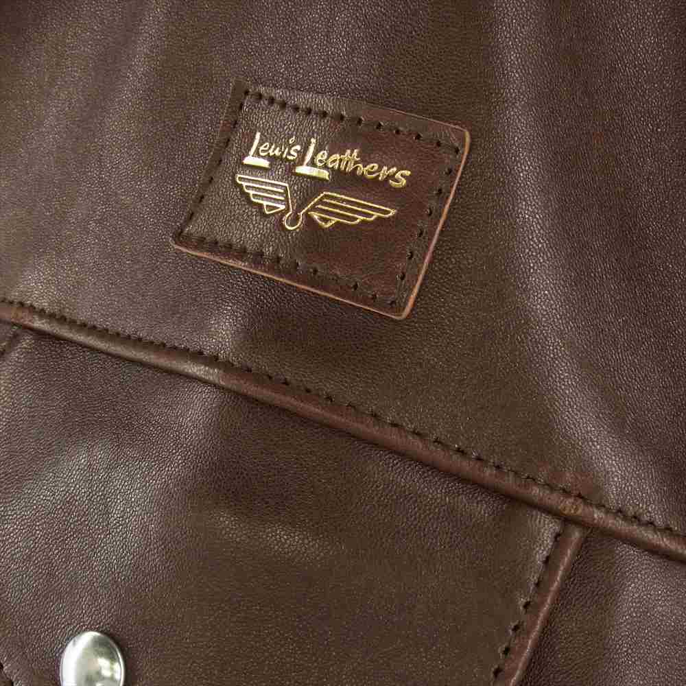 Lewis Leathers ルイスレザー Western jacket  シープ スキン ブラウン系 36【美品】【中古】