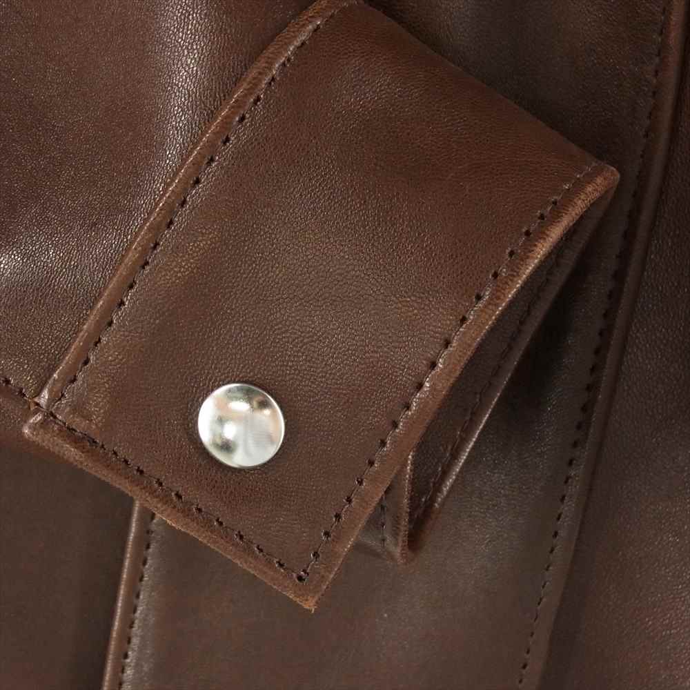 Lewis Leathers ルイスレザー Western jacket  シープ スキン ブラウン系 36【美品】【中古】