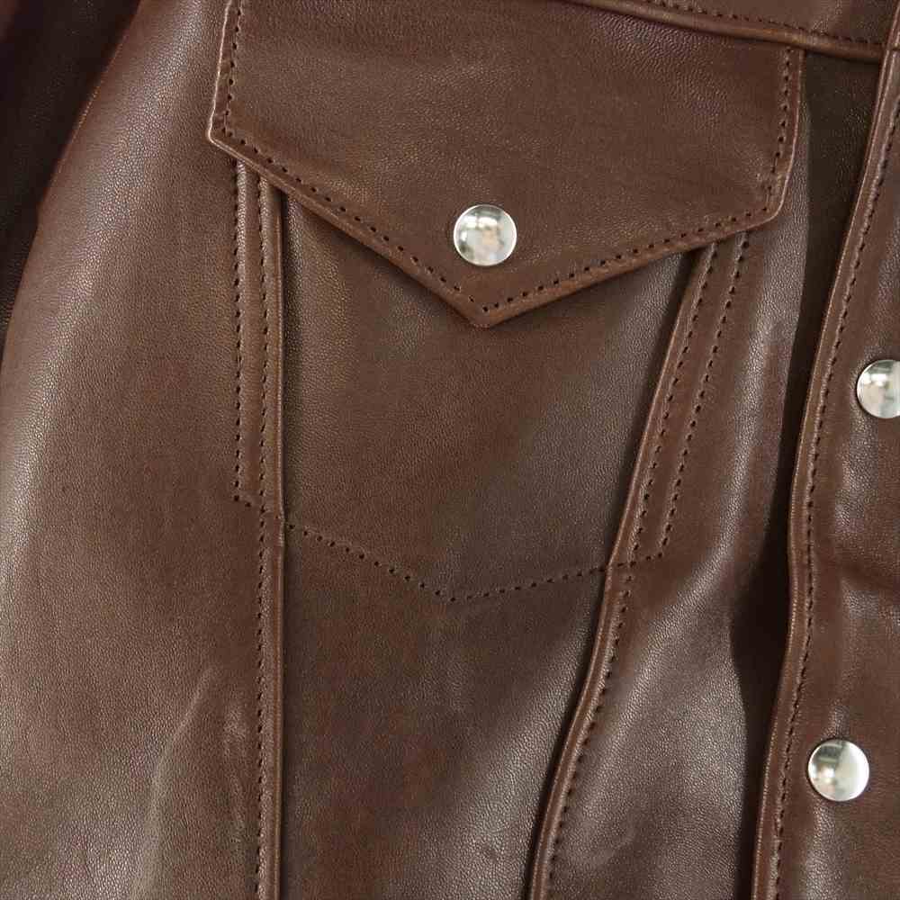 Lewis Leathers ルイスレザー Western jacket  シープ スキン ブラウン系 36【美品】【中古】