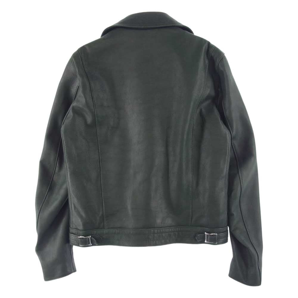 Lewis Leathers ルイスレザー サイクロン シープ スキン チェック ライダース モスグリーン系 38【中古】