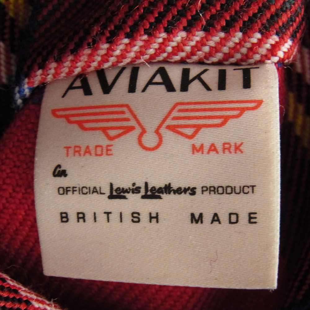 Lewis Leathers ルイスレザー サイクロン シープ スキン チェック ライダース モスグリーン系 38【中古】