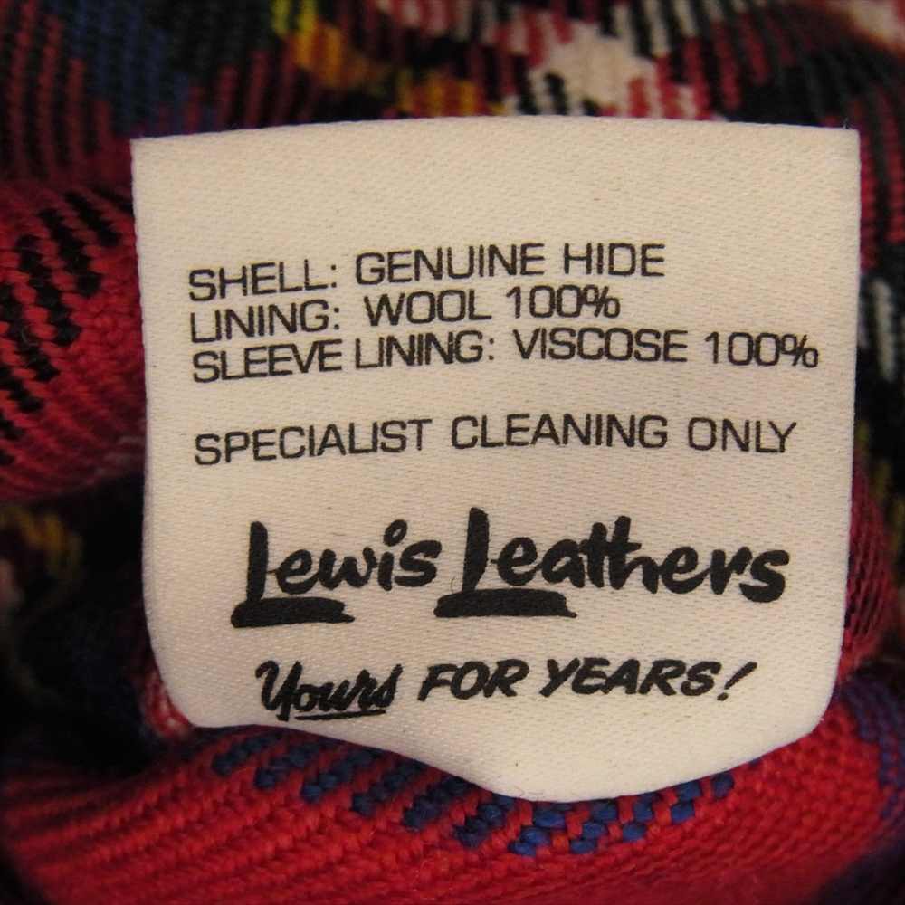 Lewis Leathers ルイスレザー サイクロン シープ スキン チェック ライダース モスグリーン系 38【中古】