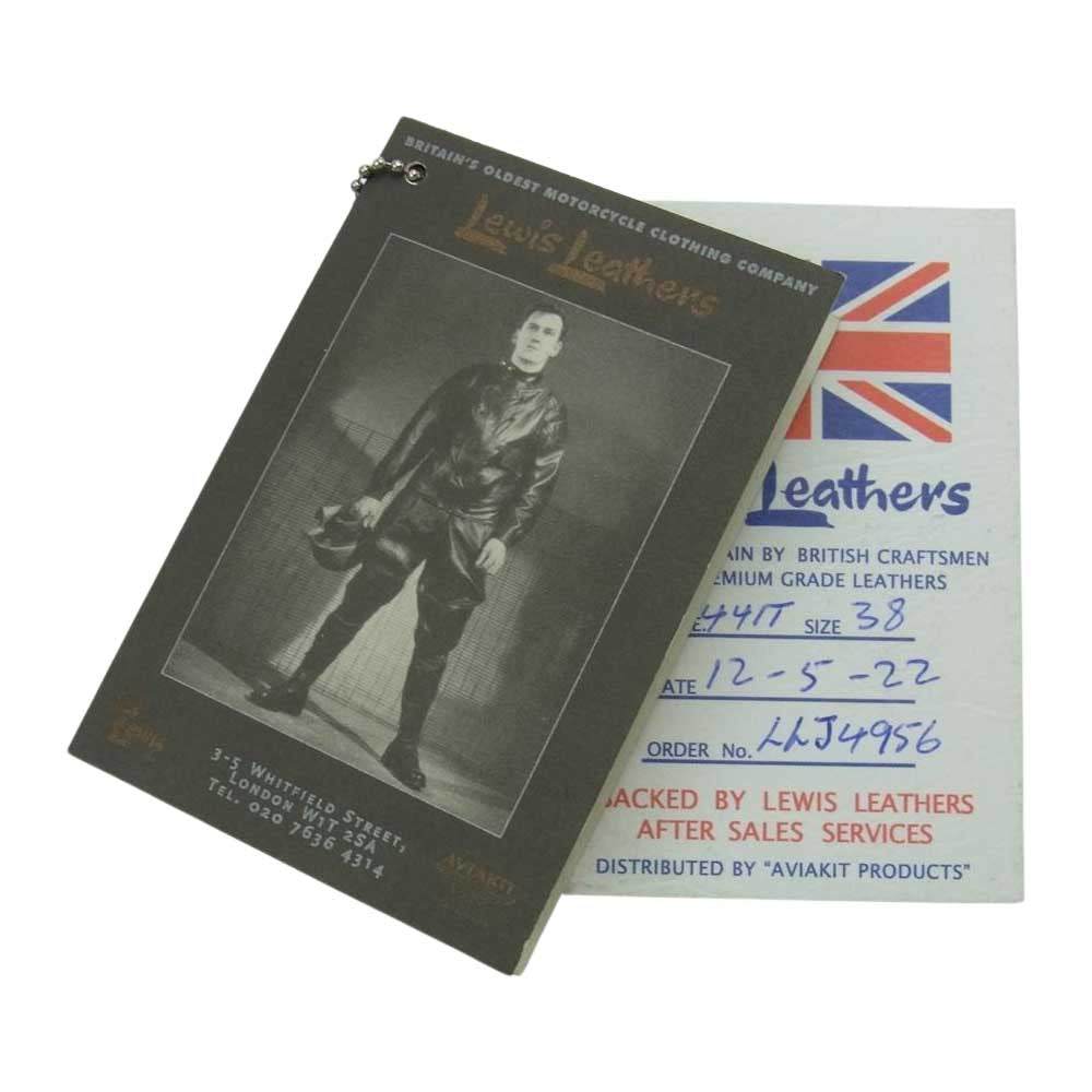 Lewis Leathers ルイスレザー サイクロン シープ スキン チェック ライダース モスグリーン系 38【中古】