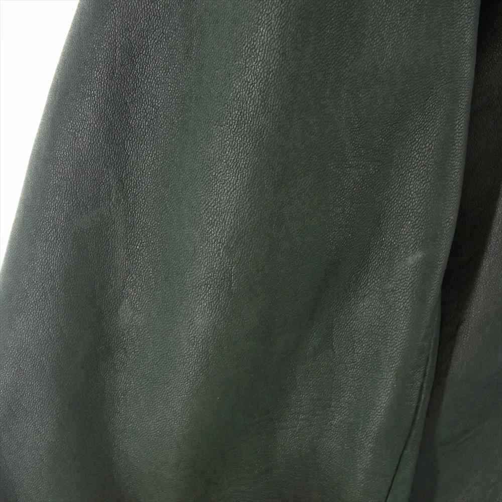 Lewis Leathers ルイスレザー サイクロン シープ スキン チェック ライダース モスグリーン系 38【中古】