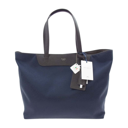 PELLE MORBIDA ペッレモルビダ PMO-CA113 Capitano キャピターノ パスケース&ホイッスル ビジネス トートバック ネイビー ダークブラウン ネイビー系【新古品】【未使用】【中古】