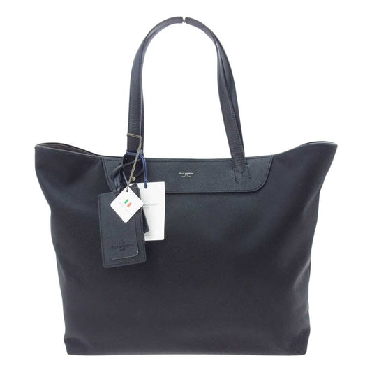 PELLE MORBIDA ペッレモルビダ PMO-CA113 Capitano キャピターノ パスケース&ホイッスル ビジネス トートバック ブラック ブラック系【新古品】【未使用】【中古】
