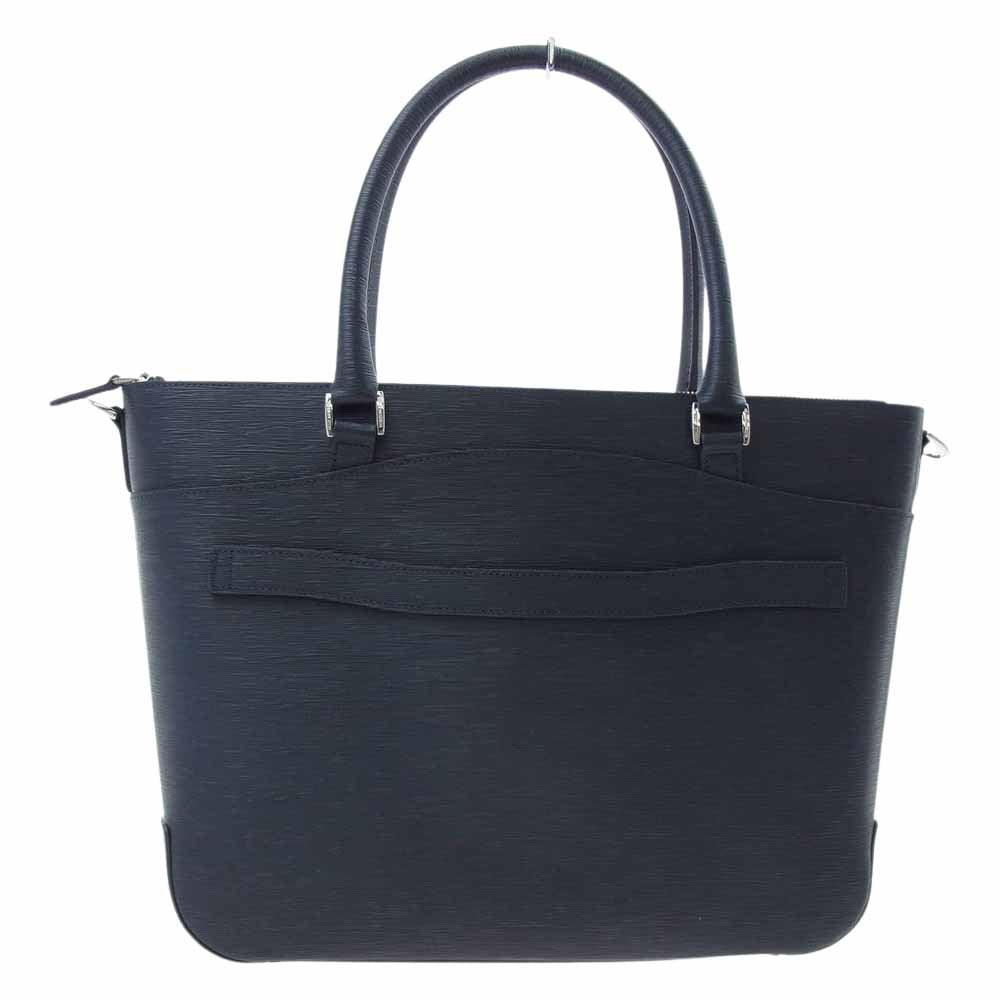 PELLE MORBIDA ペッレモルビダ PMO-CA206 Capitano キャピターノ 型押し レザー ビジネス トートバック ネイビー ダークネイビー系【新古品】【未使用】【中古】