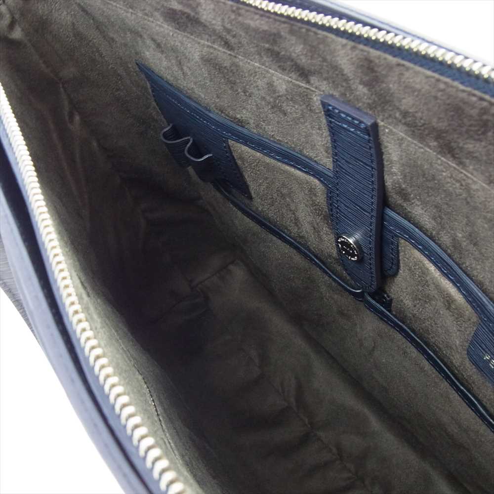 PELLE MORBIDA ペッレモルビダ PMO-CA206 Capitano キャピターノ 型押し レザー ビジネス トートバック ネイビー ダークネイビー系【新古品】【未使用】【中古】