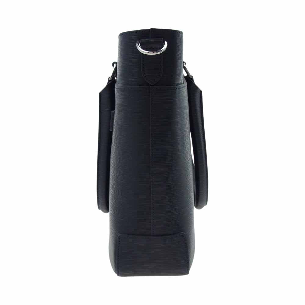 PELLE MORBIDA ペッレモルビダ PMO-CA206 Capitano キャピターノ 型押し レザー ビジネス トートバック ネイビー ネイビー系【新古品】【未使用】【中古】