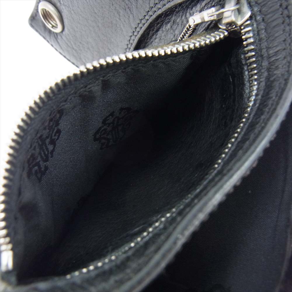 CHROME HEARTS クロムハーツ（原本無） 3FOLD 3フォールド クロスボタン レザー ウォレット ブラック系【中古】